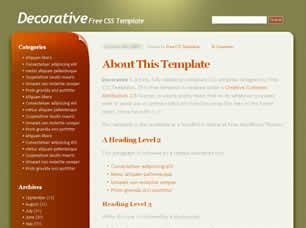 Decorative Free Website Template