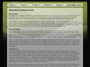 Green Swish Free Website Template