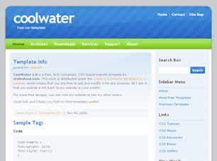 CoolWater 1.0 Free CSS Template
