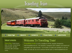 Travelling Train Free Website Template