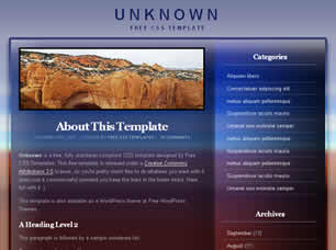 Unknown Free CSS Template