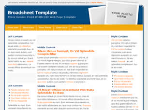 Broadsheet Free Website Template