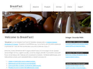 BreakFast Free Website Template