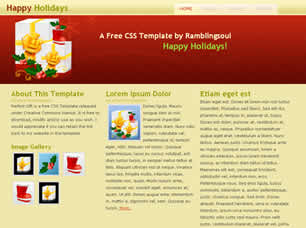 Happy Holidays Free CSS Template
