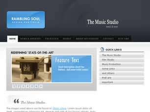 The Music Studio Free Website Template