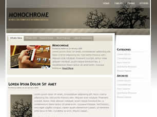 Monochrome Free Website Template