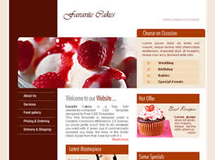 Favarite Cakes Free Website Template