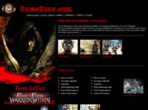 Gamezone Free Website Template