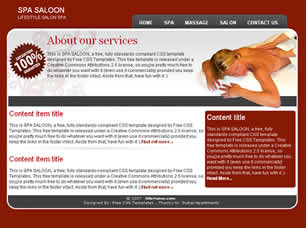 Spa Saloon Free Website Template