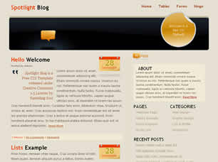 Spotlight Blog Free Website Template