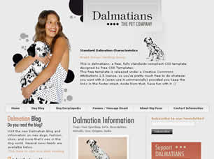 Dalmatians Free Website Template
