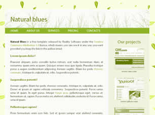 Natural Blues Free Website Template