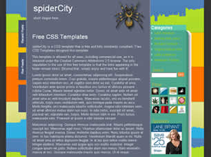 spiderCity Free CSS Template