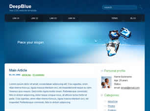 DeepBlue Free Website Template