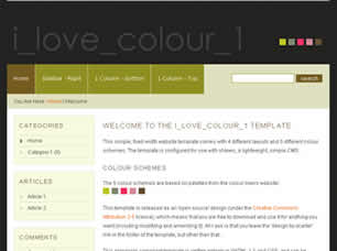 I Love Colour 1 Free Website Template