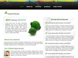 Organic Beauty Free Website Template