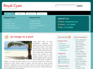 Royal Cyan Free Website Template