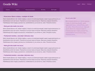 Gentle Wiki Free CSS Template