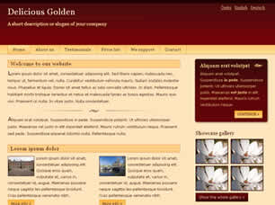 Delicious Golden Free Website Template