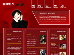 Music Shop Free Website Template