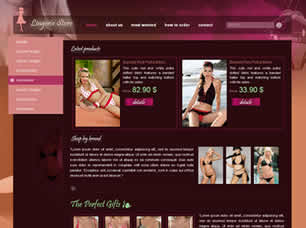 Lingerie Store Free Website Template