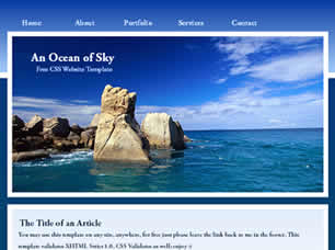 An Ocean of Sky Free Website Template