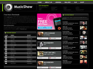 MusicShow Free Website Template