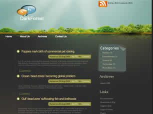 DarkForest Free Website Template