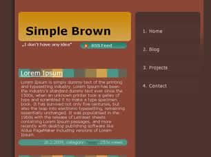 Simple Brown Free Website Template