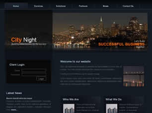 City Night Free Website Template