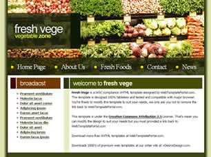 Fresh Vege Free Website Template