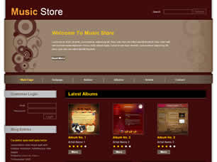 Music Store Free Website Template