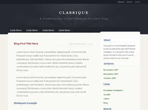Classique Free Website Template