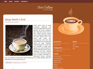 Hot Coffee Free Website Template