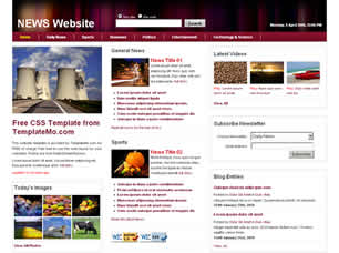 News Website Free Website Template