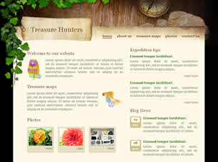 Treasure Hunters Free Website Template