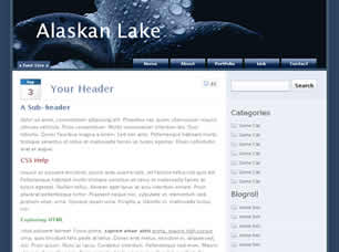 Alaskan Lake Free Website Template