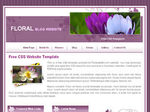 Floral Free Website Template