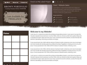 Brown Portfolio Free Website Template
