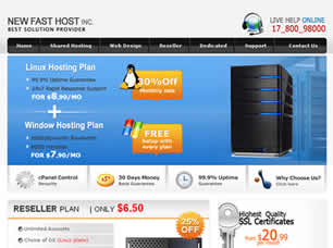 New Fast Host Free Website Template