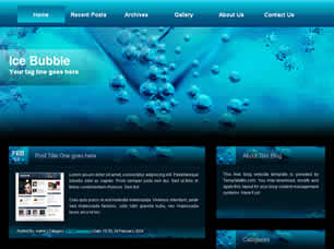 Ice Bubble Free Website Template