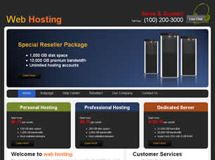 Web Hosting Free CSS Template